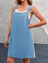 Hazel | Relaxed Denim Overall Dress