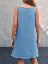 Hazel | Relaxed Denim Overall Dress