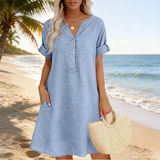 Bronwyn | Relaxed V-Neck Tunic With Pockets