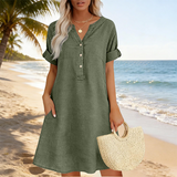 Bronwyn | Relaxed V-Neck Tunic With Pockets