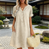 Bronwyn | Relaxed V-Neck Tunic With Pockets