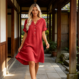 Bronwyn | Relaxed V-Neck Tunic With Pockets