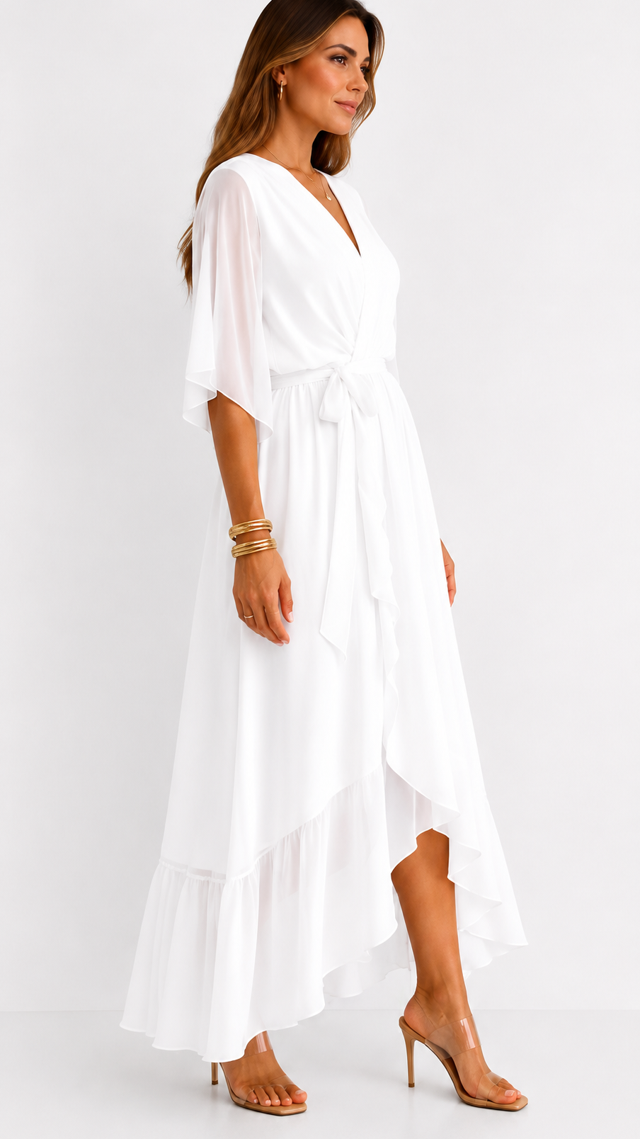 Yolande | Chiffon Wrap Maxi Dress