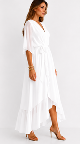 Leanna | Chiffon Wrap Maxi Dress