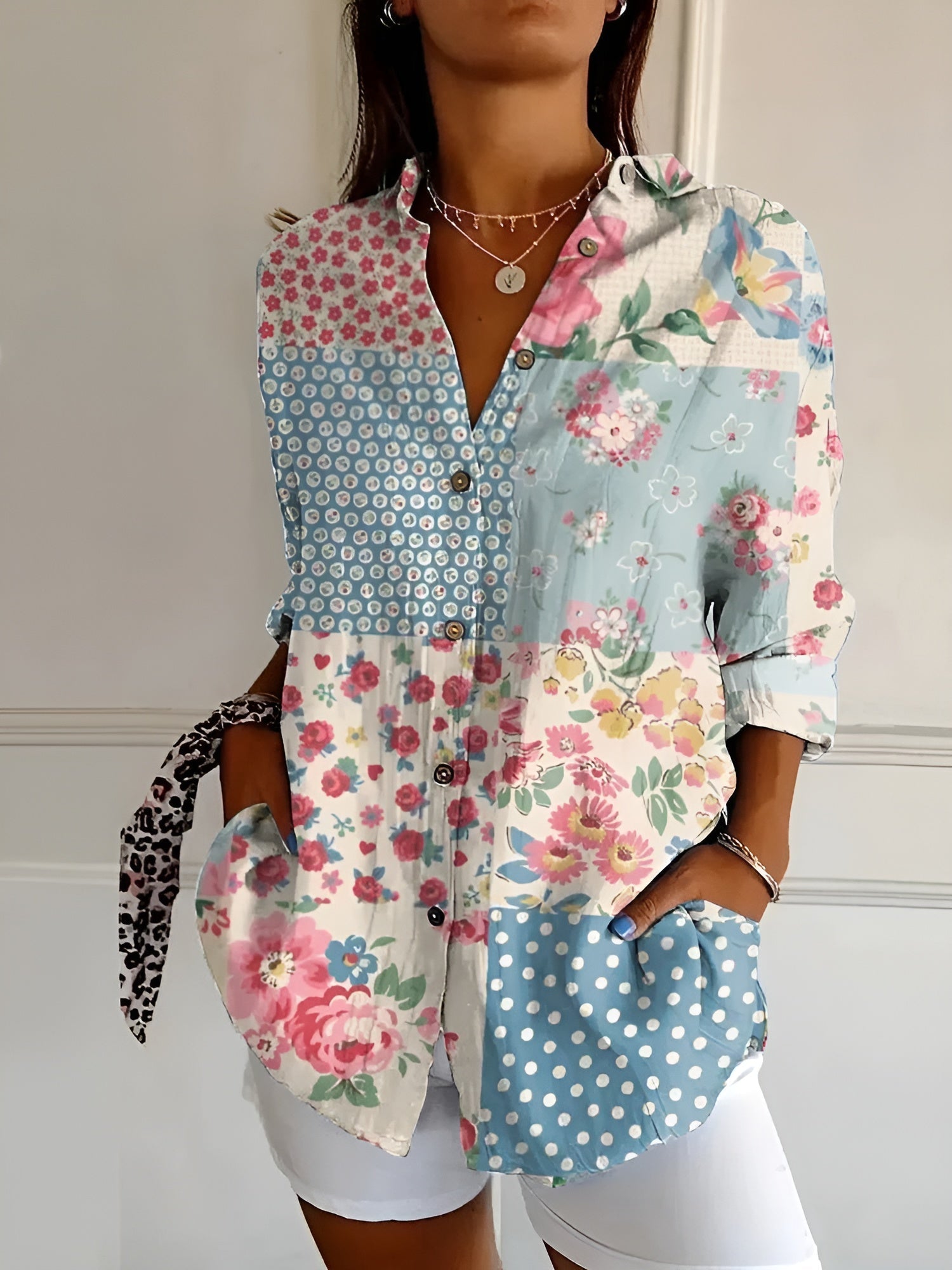 Grasyn | Floral Wave Blouse