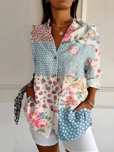 Grasyn | Floral Wave Blouse