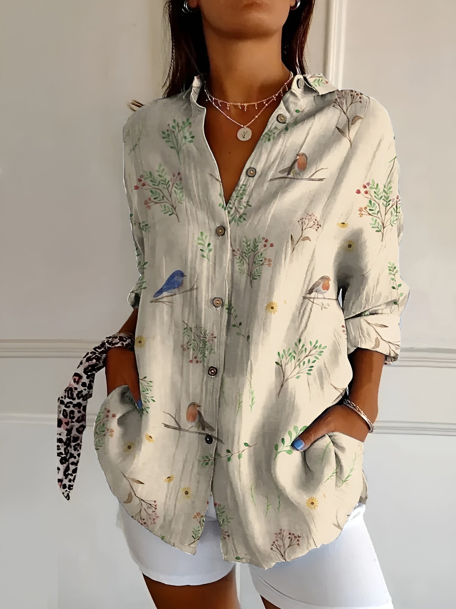 Grasyn | Floral Wave Blouse