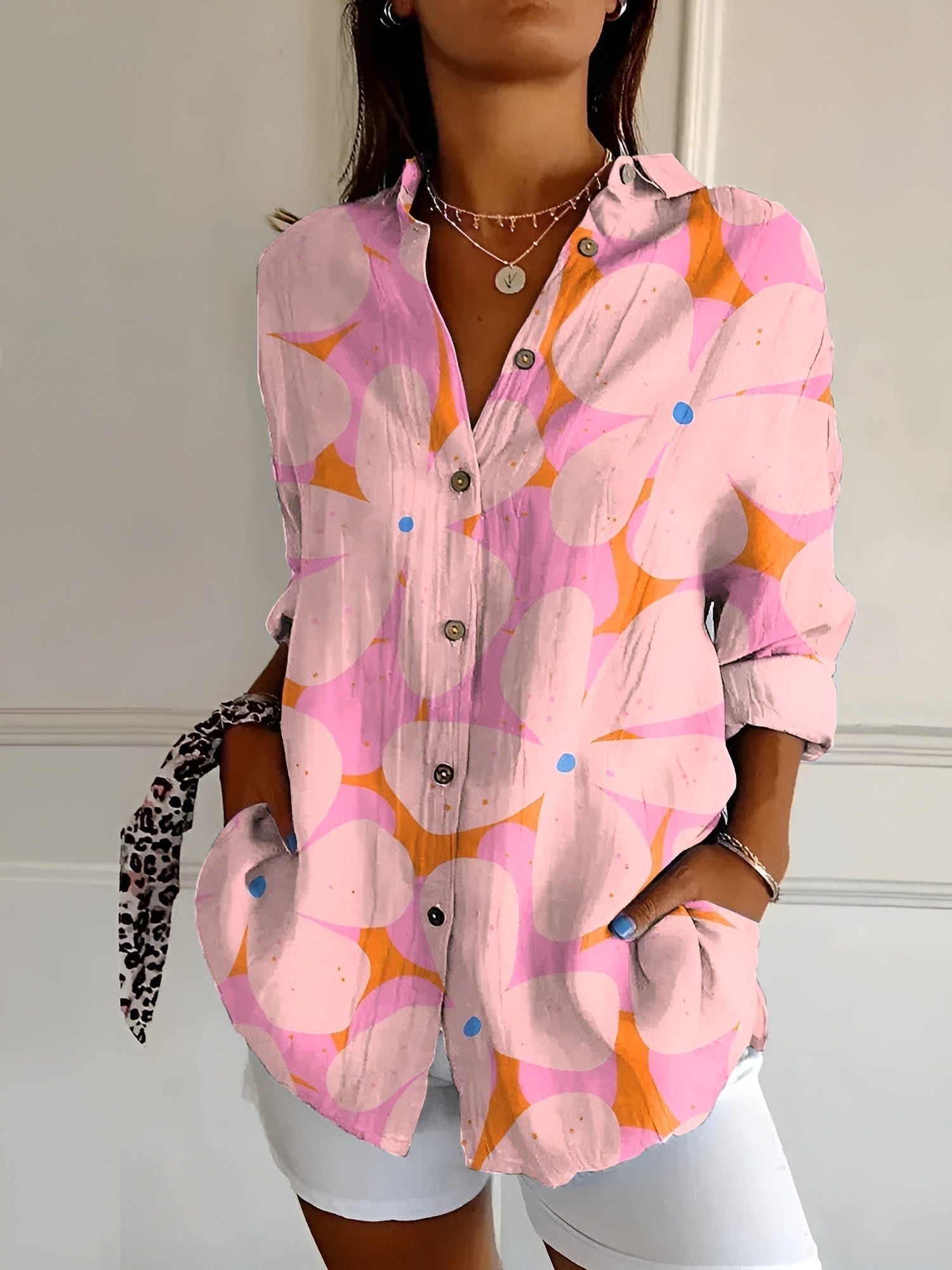 Grasyn | Floral Wave Blouse