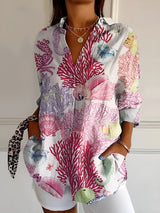 Grasyn | Floral Wave Blouse