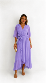 Yolande | Chiffon Wrap Maxi Dress