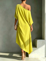 Susanna | One-Shoulder Silk-Blend Gown