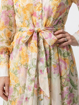 Cadence | Sheer Floral Maxi Dress