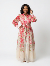 Cadence | Sheer Floral Maxi Dress