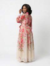 Cadence | Sheer Floral Maxi Dress