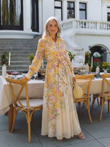 Cadence | Sheer Floral Maxi Dress