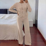 Céleste | Cozy Knit Wide-Leg Two-Piece Set