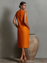 Kathaleen | Linen Midi Shift Dress